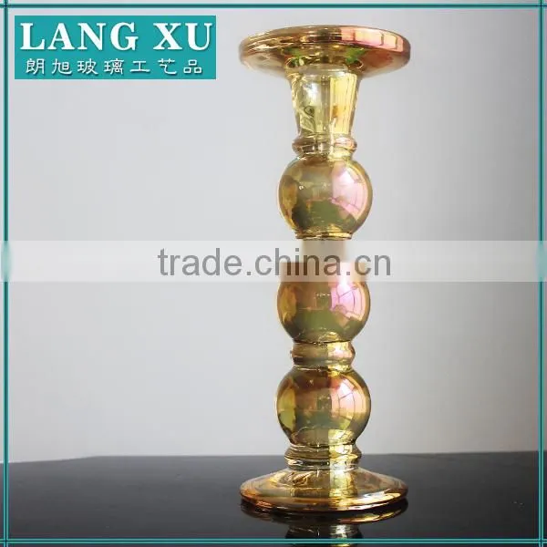 Trade Assurance Crystal Gold Candle Holder Centerpieces photo-3