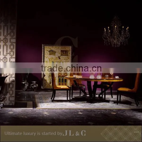 JT03-01 Round Rotating Dining Table With Lazy Susan in Dining Room From JL&C Luxury Home Furniture New Designs 2015 photo-2