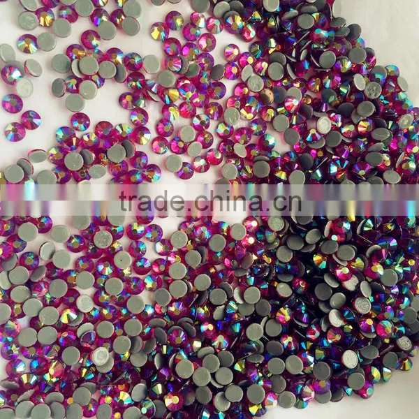 Full Colors and Sizes Good Price Super Quality Fuschia AB Clothing Hotfix Rhinestone photo-3