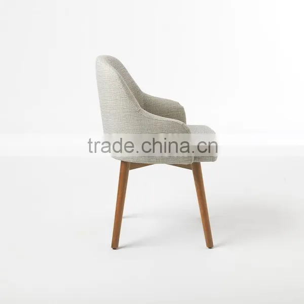 DC-4095 Fabric and Solid Wood Leg Dining Chair photo-3