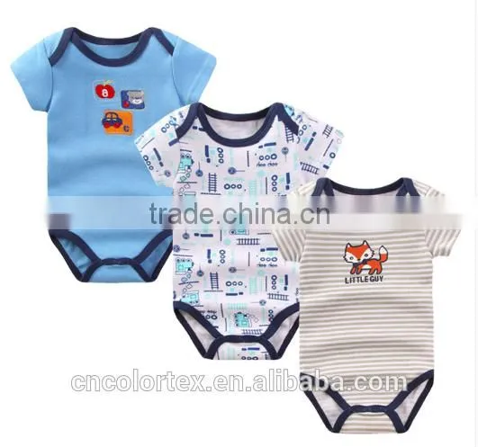High Quality Summer Baby Boys and Girls Short Sleeve Bodysuit photo-5