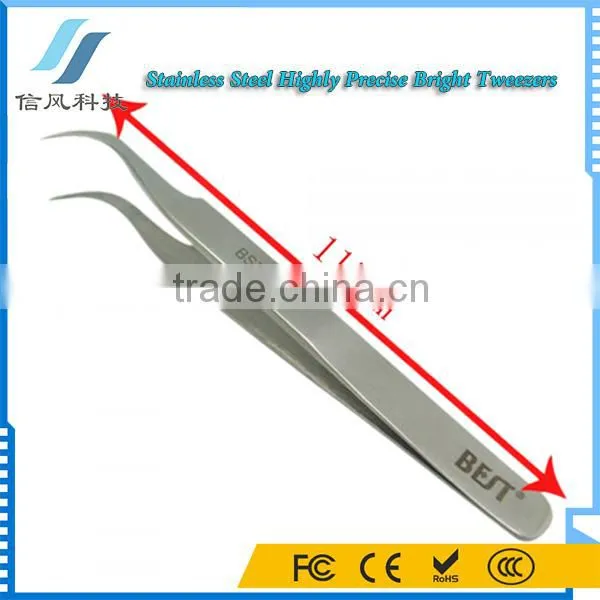 BEST BST-15L Stainless Steel Highly Precise Bright Repair Tool Tweezers photo-4