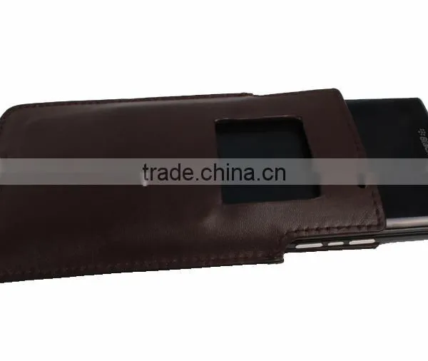 SIKAI High Quality Genuine Leather Pouch Case Cover For Blackberry Priv Pouch Case With View Window photo-3