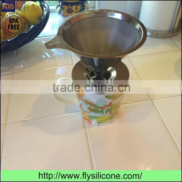 China Wholesale High Quality Durable 304 Stainless Steel Coffee Dripper/filter photo-5