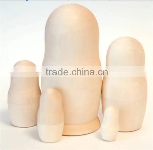 Custom DIY Wooden Unpainted Russian Nesting Doll photo-2