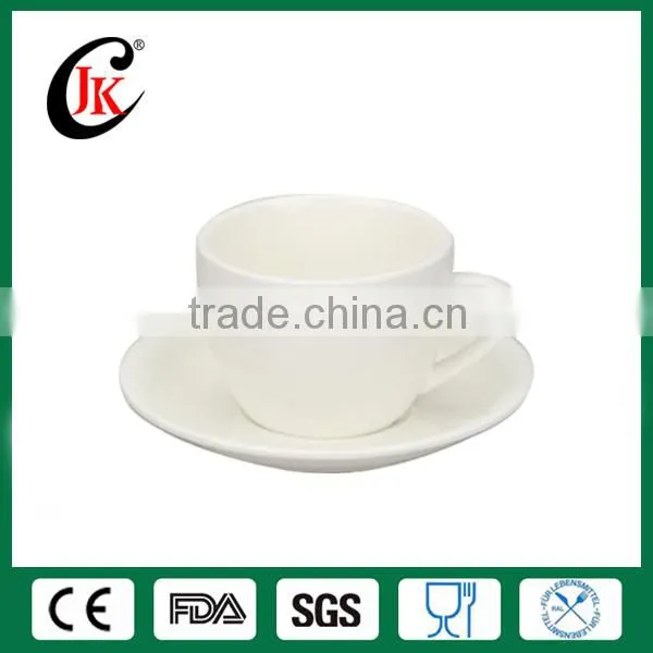 White Custom Porcelain Cappuccino Cup With Saucer photo-2