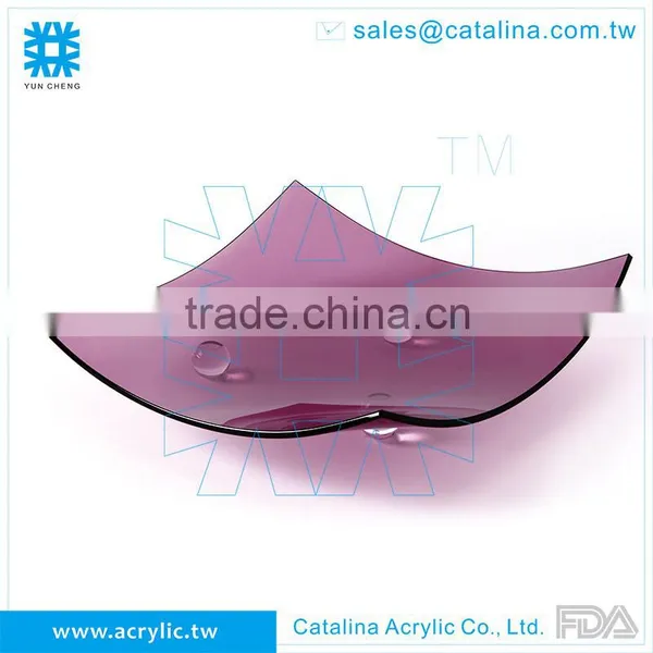 Hot Sale Acrylic Waving Wedding Food Cake Fruit Serving Tray photo-3