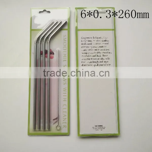 Cleaning Brush Straws Set Retail Packing 4+1 Kit Fits 304 Stainless Steel Straw Metal Drinking Straw photo-3