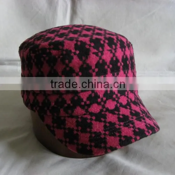 High Quality Ladies Fashion Cap With Leather Trims photo-4