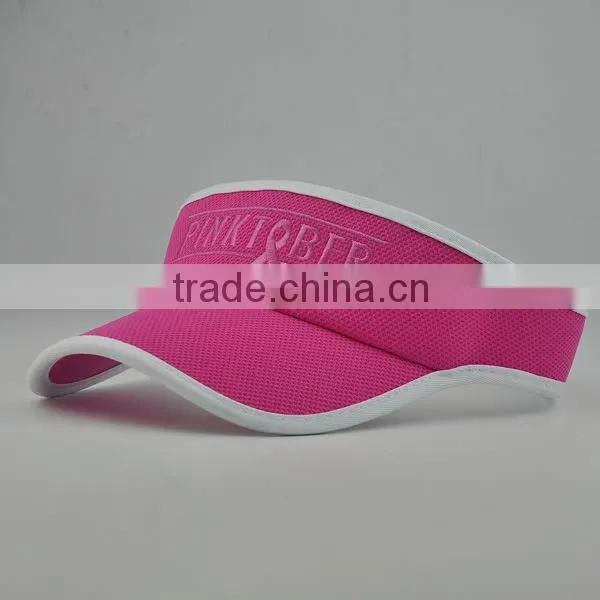 embroidery sun visor hat/cotton sun visors