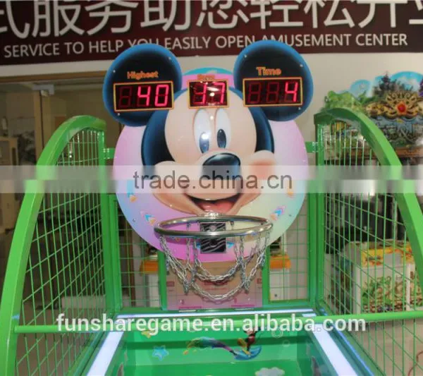 Micky Mouse Coin Operated Basketball Game Machine For Kids photo-5