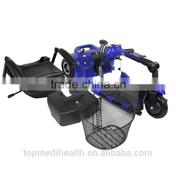 Four Wheel Lightweight Electric Bule Mobility Scooter photo-6