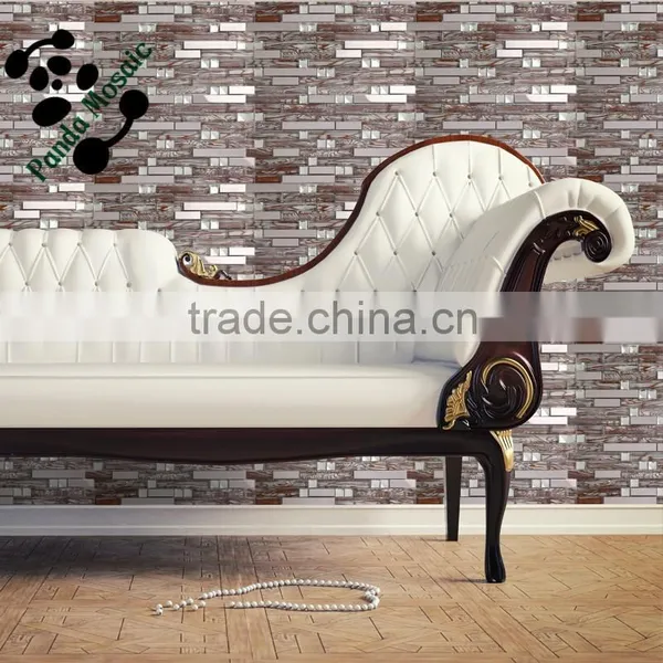 SMJ02 Glass Strip Mosaic Irregular Modern Mosaic Beautiful Glass Mosaic photo-3