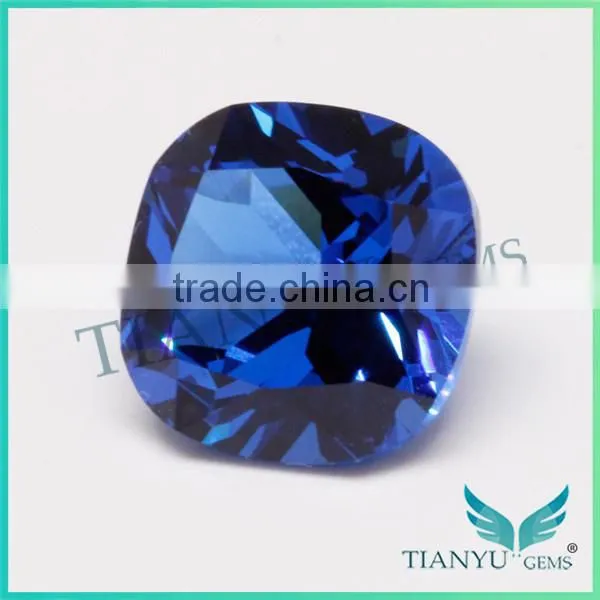 Free Sample Wholesale 12x12mm #112 Synthetic Spinel Blue Gems And Stones photo-2