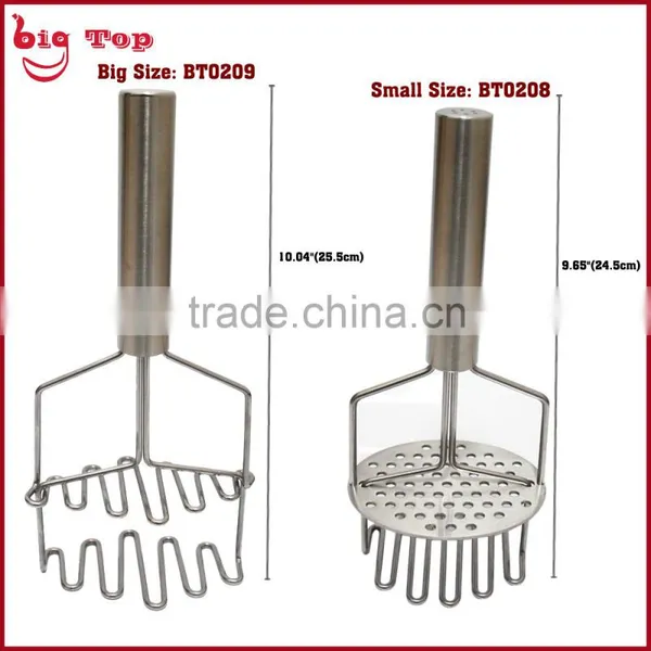 BT0208 Double Layer Stainless Steel Potato Press With Wire Head Potato Ricer Fruit Press photo-4