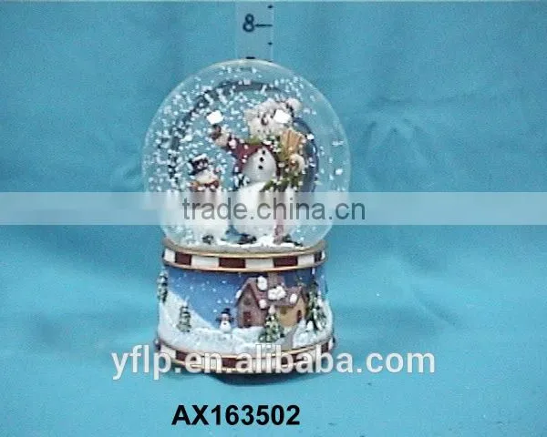 Snowman Crafts Famous Christmas Themed Resin Europe Snow Globe photo-3