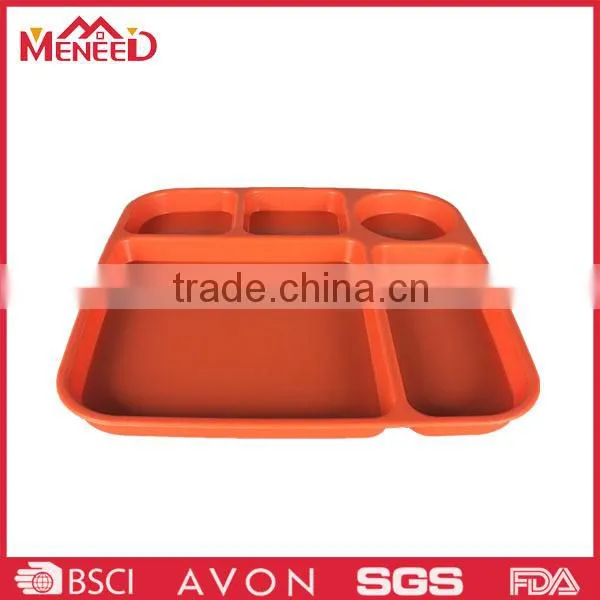 School/hotel/restaurant Canteen Food Grade Melamine Divided Lunch Tray photo-3