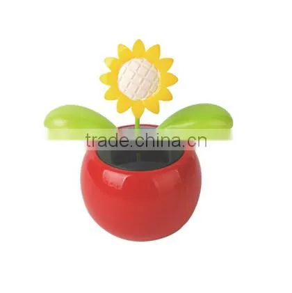 Custom Printing Flip Flap Plastic Dancing Solar Flower Pot photo-3