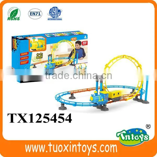 Battery Operated Toy Train Steam Locomotives Table Set photo-2