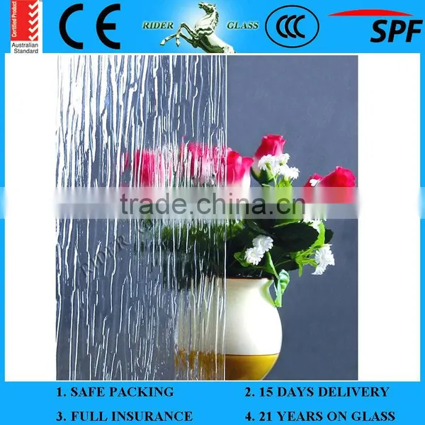 3.5mm 4.5mm High Quality Clear Figured Glass With CE and ISO9001 photo-5