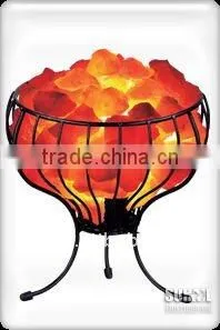 Himalayan Salt Chunks Iron Basket