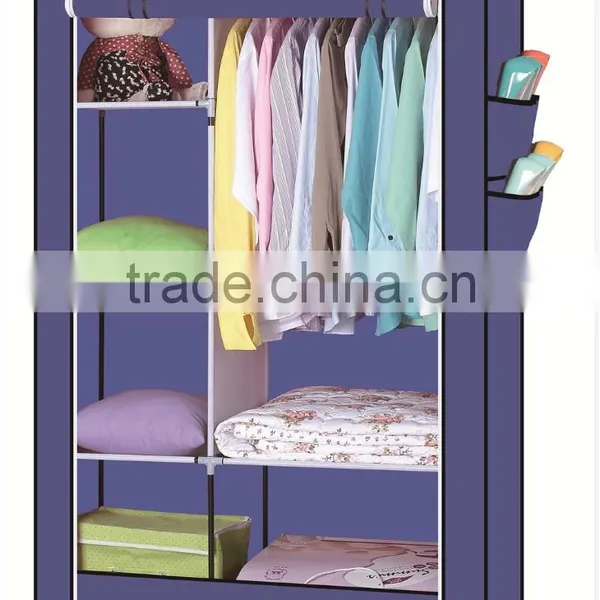 Portable Clothes Closet Non-woven Fabric Wardrobe Storage Shelf Organizer photo-5