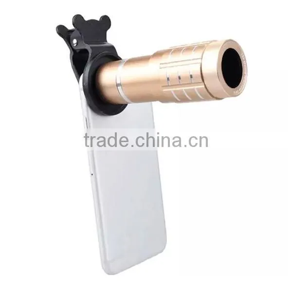 2016 New Mobile Phone Universal Clip Camera Lens , 12x Zoom Telescope Lens for IPhone photo-2