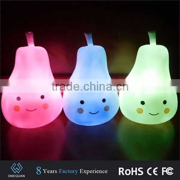 Novelty Creative Mini Pear Shape Kids Bedside Night Lamp photo-2