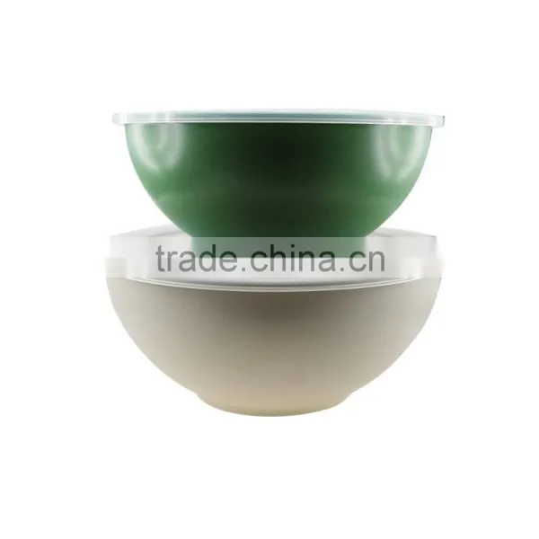 Eco Biodegradable Endurable Bamboo Fiber Serving Bowl Set With Lid photo-2
