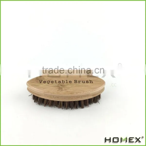 Bamboo Vegetable Brush w Hard Brush Homex BSCI/Factory photo-2
