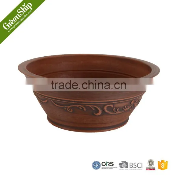 Antique Round Short Biodegradable Plastic Flower Pot photo-5