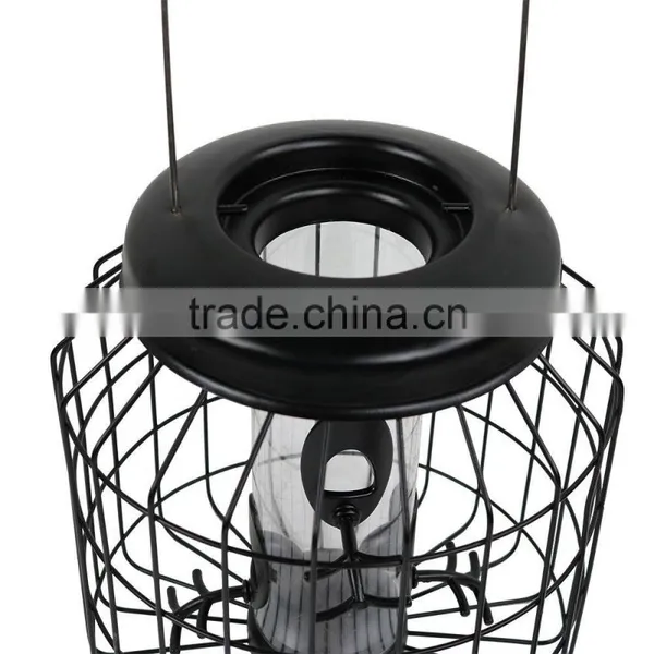 Outdoor 12 Inch Black 4-Peg Squirrel Proof Bird Feeder photo-3