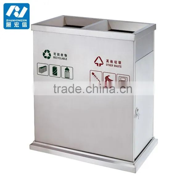 Shopping Mall Stainless Steel Litter Bin photo-5