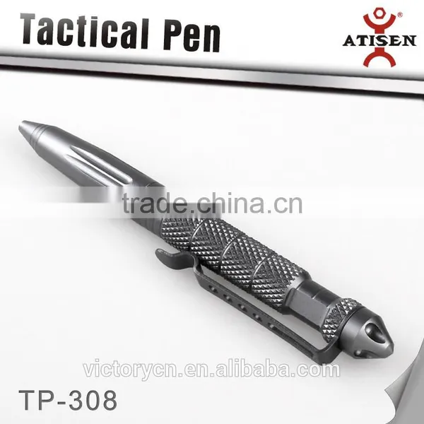 Grey Tactical Ball Point Pen With Glass Breaker, Self Defense Tool TP-308 photo-3