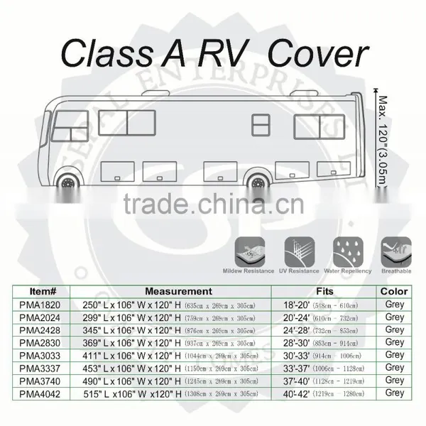 Deluxe 300D Polyester Waterproof Class A Caravan Motorhome RV Cover photo-2