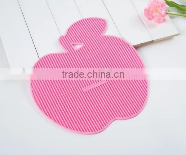 Food Grade Silicone Funny Apple Shape Coaster photo-3