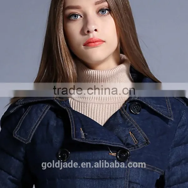 Hooded Thick Fashion Women's Clothing Denim Down Jacket Women Winter Down Jacket photo-5