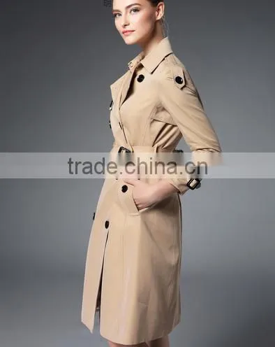 High Quality Spring Stylish Windbreaker Long Coat for Women photo-4