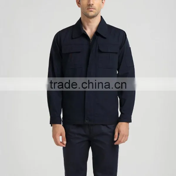 OEM Solid Color Long Sleeve Cotton Work Shirts Wholesale photo-3