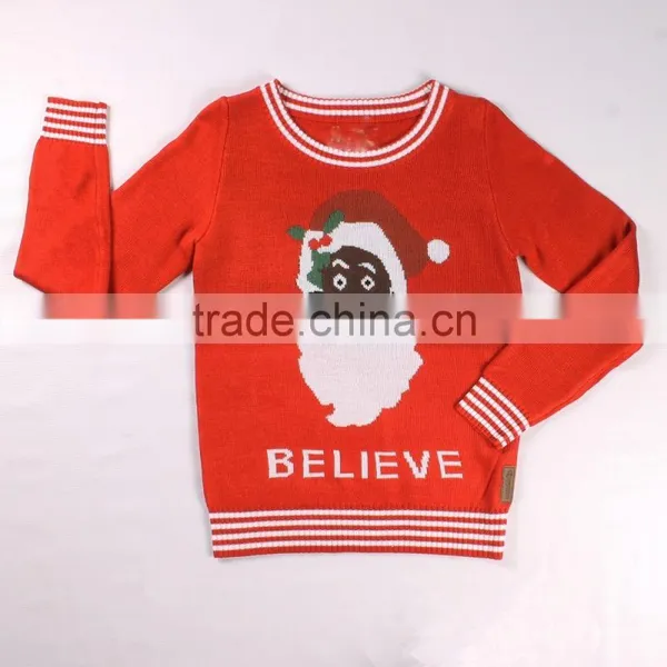 2016 Latest Cashmere Sweater for Female Christmas Black Santa photo-2