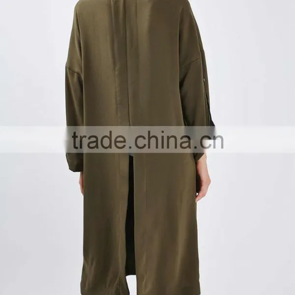 Wholan 2016 New Spring Polyester Women Fashion Long Duster Coat and Jacket photo-4