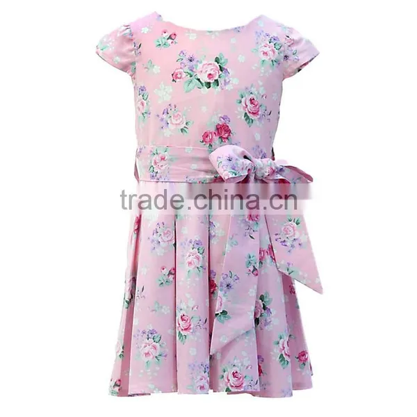 Toddler Girl Pink & White Elephant Print Dress 2-3 Years Vintage Style 100% Cotton Handmade Party Dress photo-5