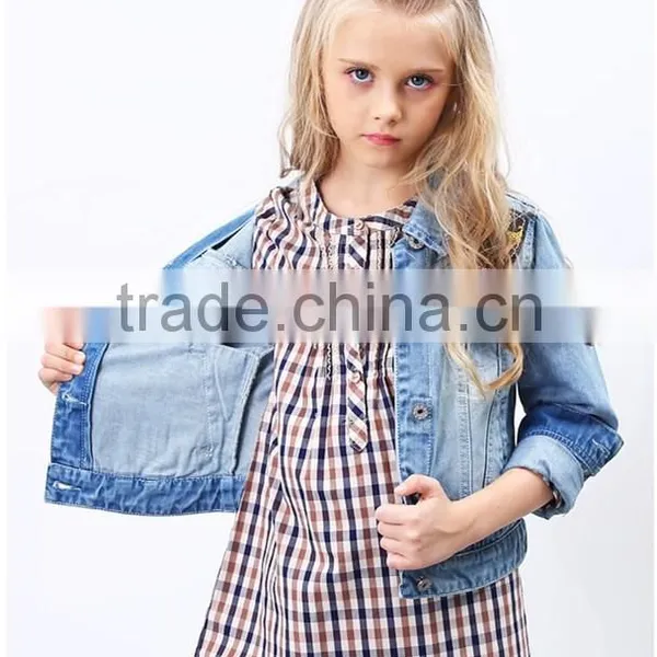 Latest Designs Fall Boutique Outfits Long Sleeve Girl Plaid Dress Wholesale Children's Boutique Clothing photo-5