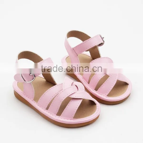 2017 Baby Shoes Plain Color Safe Leather Shoes for Kids Squeaky Shoes photo-3