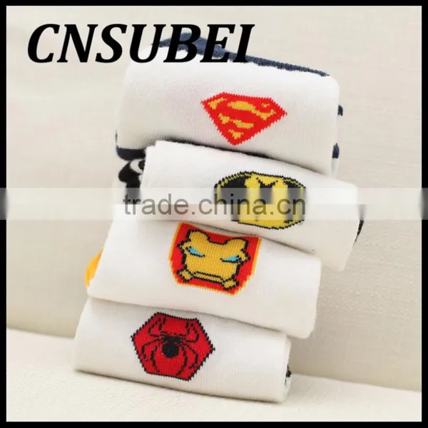 Super Hero Sock Men Stripes Knitted Cotton Sock photo-2