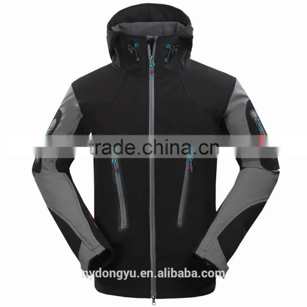 Orange Black Men Fleeced Waterproof Cycling Sportl Jacket/wikse Oft Shell Outdoor Climbing Hiking Climbing Windbreaker Hoodies photo-3