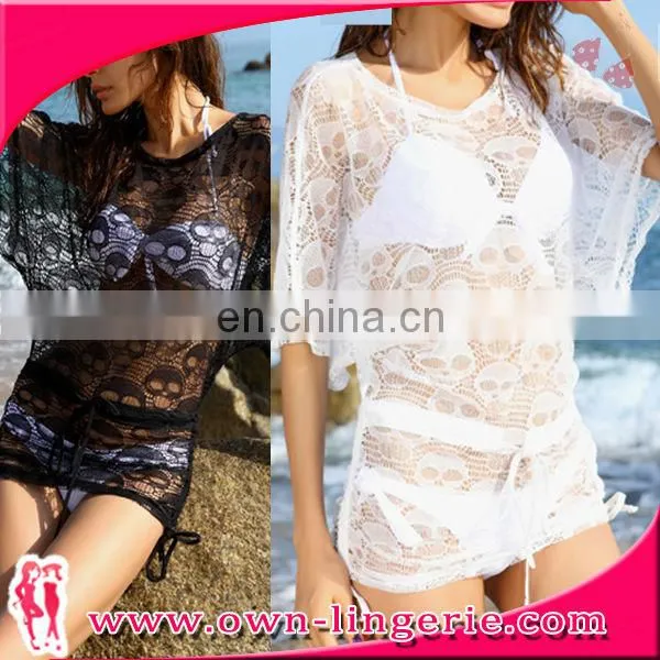 Sexy Women Swimwear Bikini Women Summer Beach Off-shoulder Women Lace Sexy Beach Dress photo-5