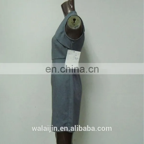 Simple and Cute Back Hollow Out Design Office Lady Tea Dress photo-4