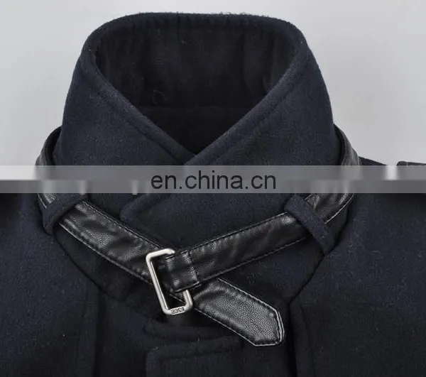 2015 Lastest Fashion Top Grade Woolen Trench Mens Military Jacket photo-6