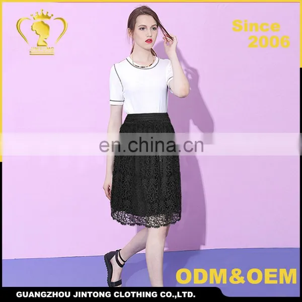 1222 Fashion Lace Old Woman Skirt Summer Mum Maxi Loose Old Lady Skirts